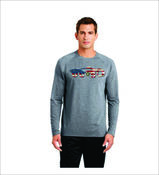 Men's long sleeve shirt with OCSO Car with american flag inside